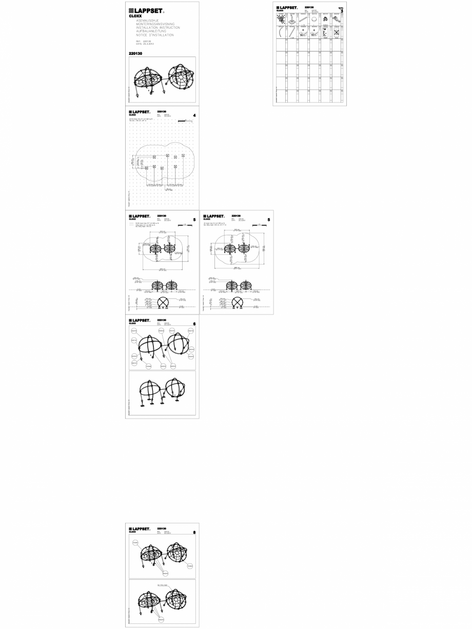 Pagina 1 - CAD-DWG Echipament de joaca pentru copii - 220130(2) LAPPSET Detaliu de produs CLOXX 