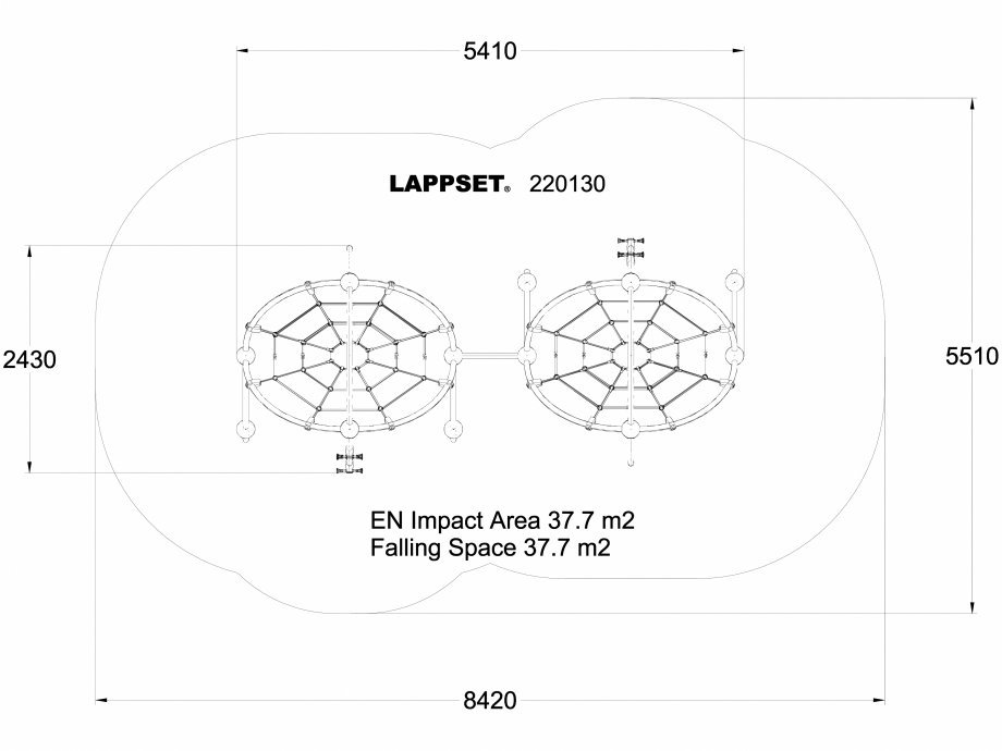 Pagina 1 - CAD-DWG Echipament de joaca pentru copii - 220130(1) LAPPSET Detaliu de produs CLOXX 