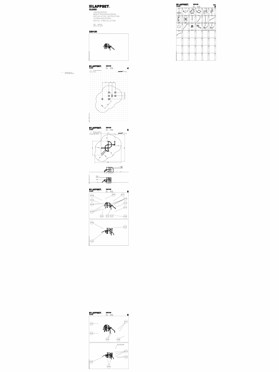 Pagina 1-CAD-DWG Echipament de joaca pentru copii - 220120(2) LAPPSET Detaliu de produs CLOXX 