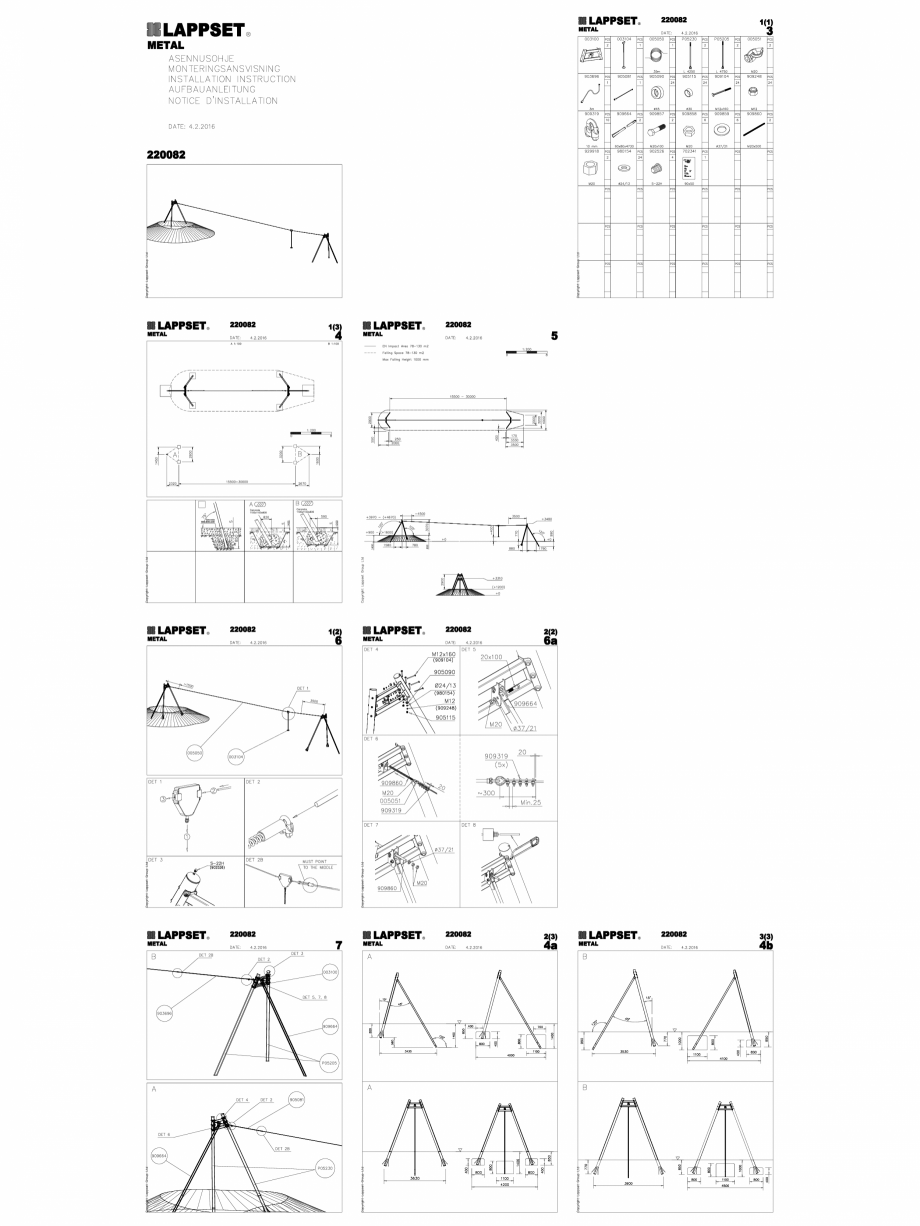 Pagina 1-CAD-DWG Echipament de joaca pentru copii - 220082(2) LAPPSET Detaliu de produs CLOXX 