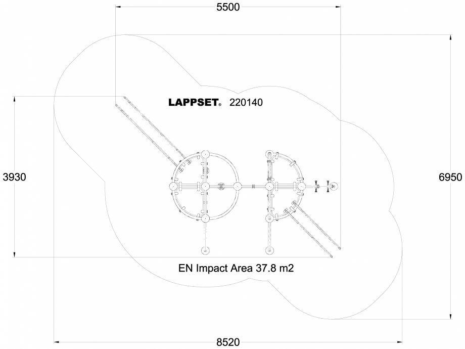 Pagina 1-CAD-DWG Echipament de joaca pentru copii - 220140(1) LAPPSET Detaliu de produs CLOXX 