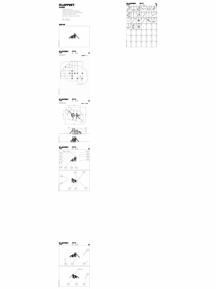 Pagina 1 - CAD-DWG Echipament de joaca pentru copii - 220140(2) LAPPSET Detaliu de produs CLOXX 