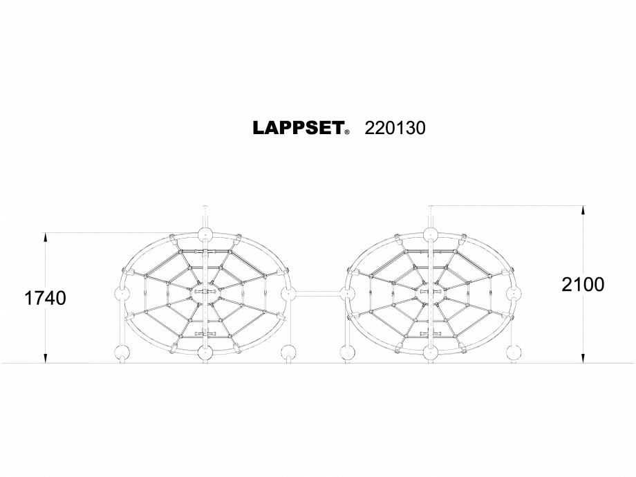 Pagina 1-CAD-DWG Echipament de joaca pentru copii - 220130 LAPPSET Detaliu de produs CLOXX 