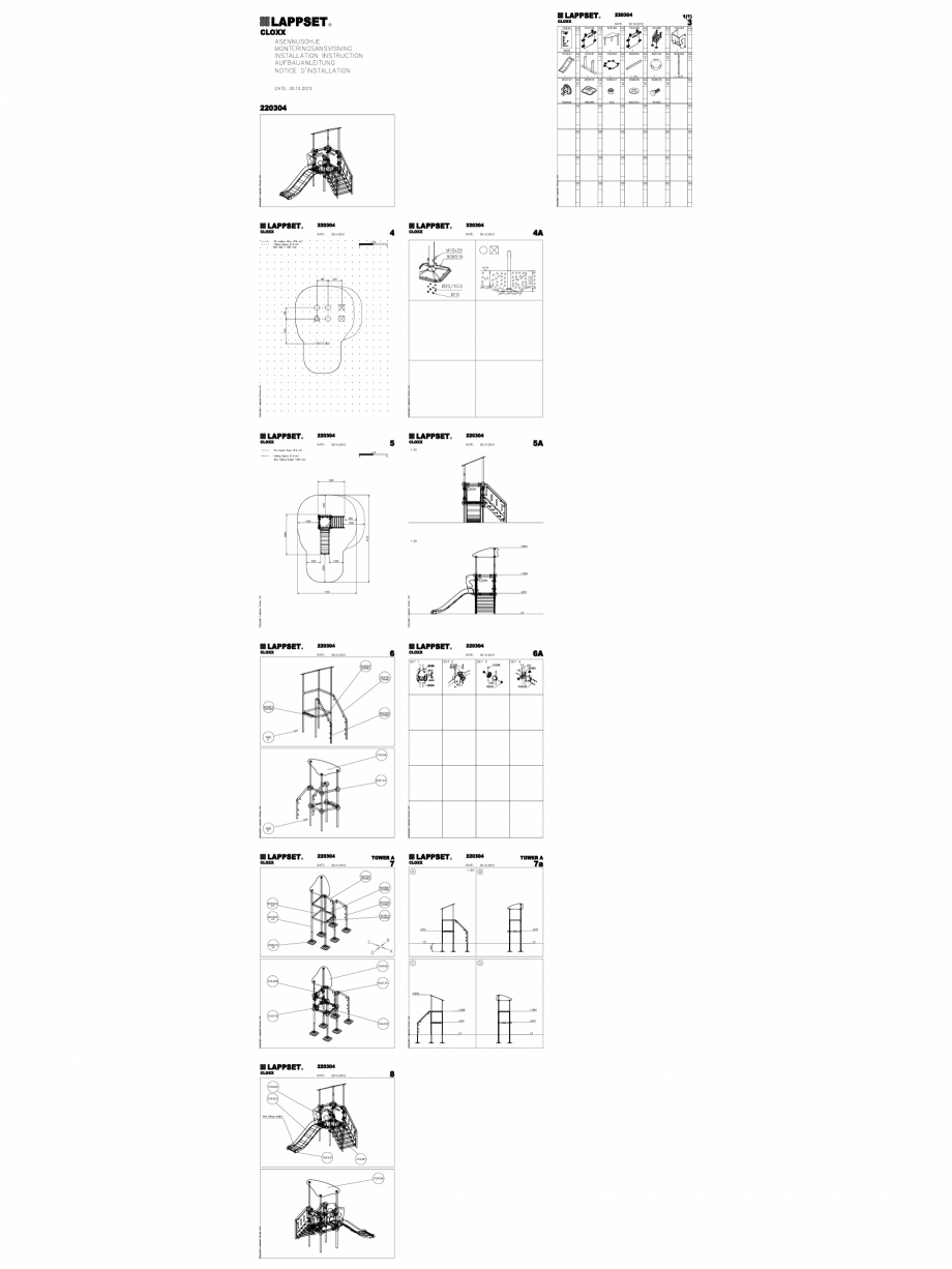 Pagina 1-CAD-DWG Echipament de joaca pentru copii - 220304(2) LAPPSET Detaliu de produs CLOXX 