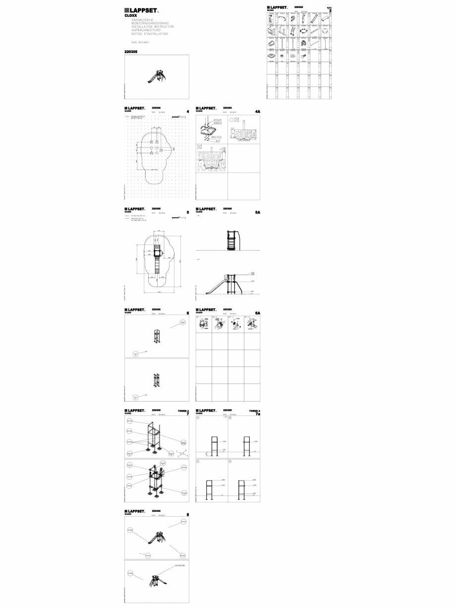 Pagina 1 - CAD-DWG Echipament de joaca pentru copii - 220305(2) LAPPSET Detaliu de produs CLOXX 