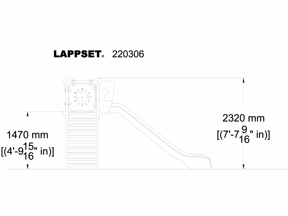 Pagina 1-CAD-DWG Echipament de joaca pentru copii - 220306 LAPPSET Detaliu de produs CLOXX 