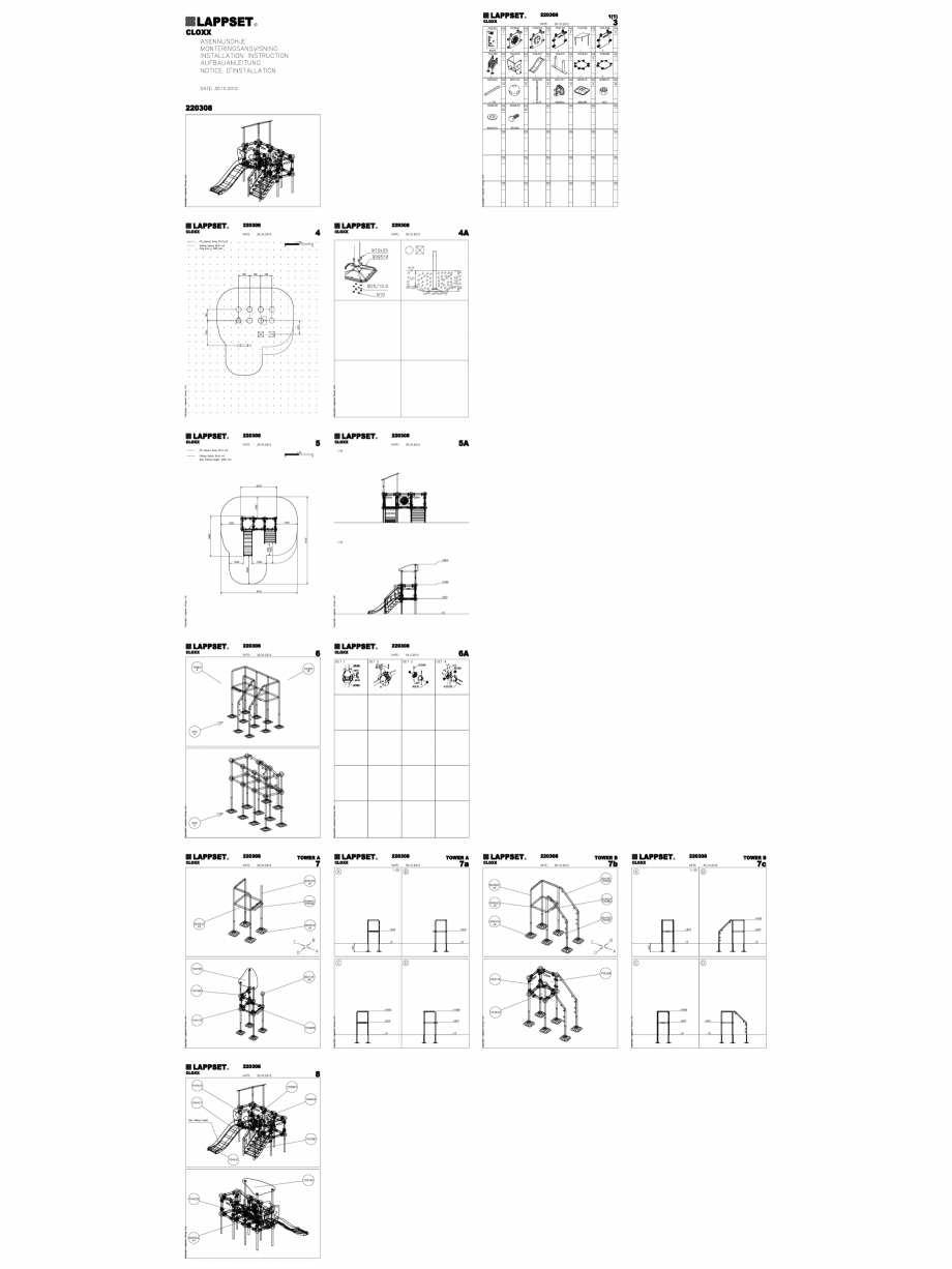 Pagina 1-CAD-DWG Echipament de joaca pentru copii - 220308(2) LAPPSET Detaliu de produs CLOXX 