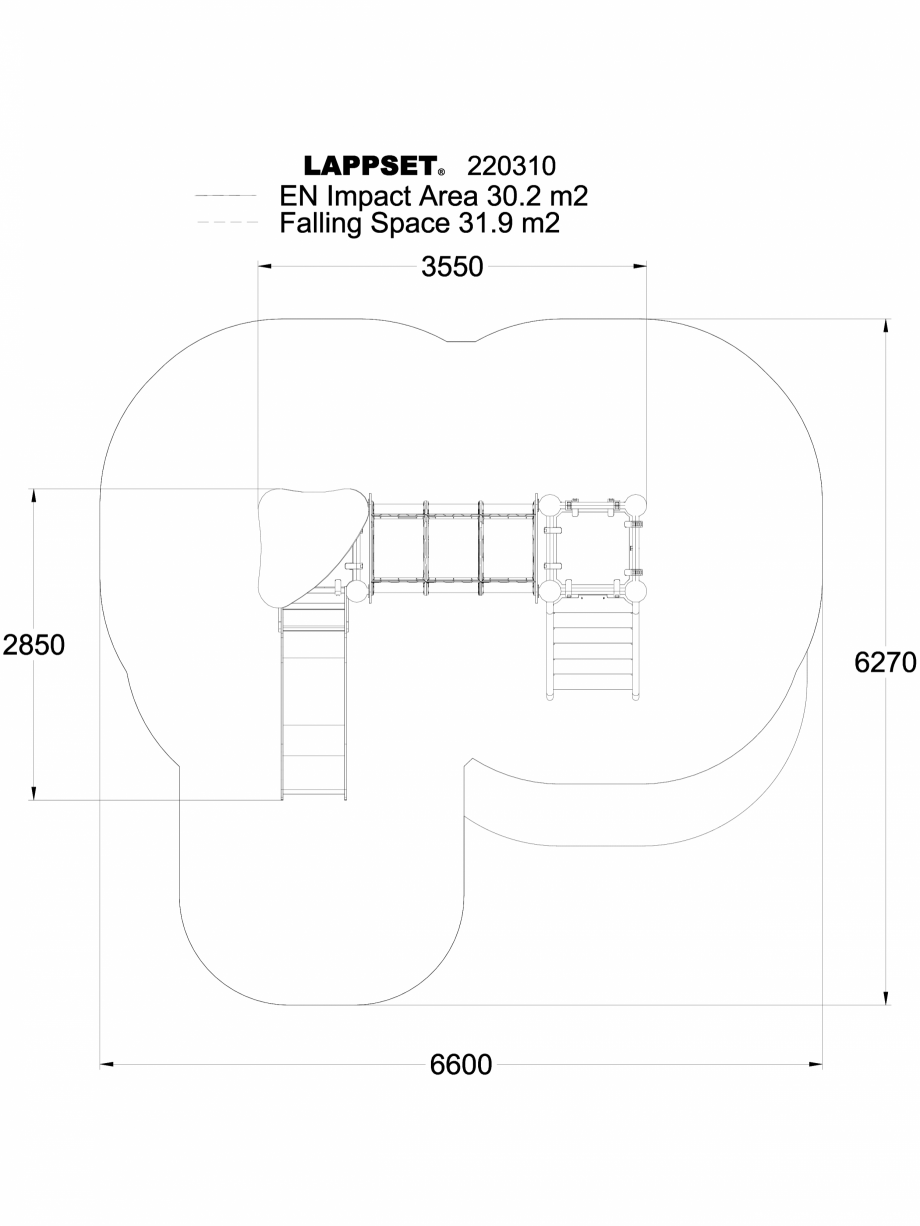 Pagina 1-CAD-DWG Echipament de joaca pentru copii - 220310(1) LAPPSET Detaliu de produs CLOXX 