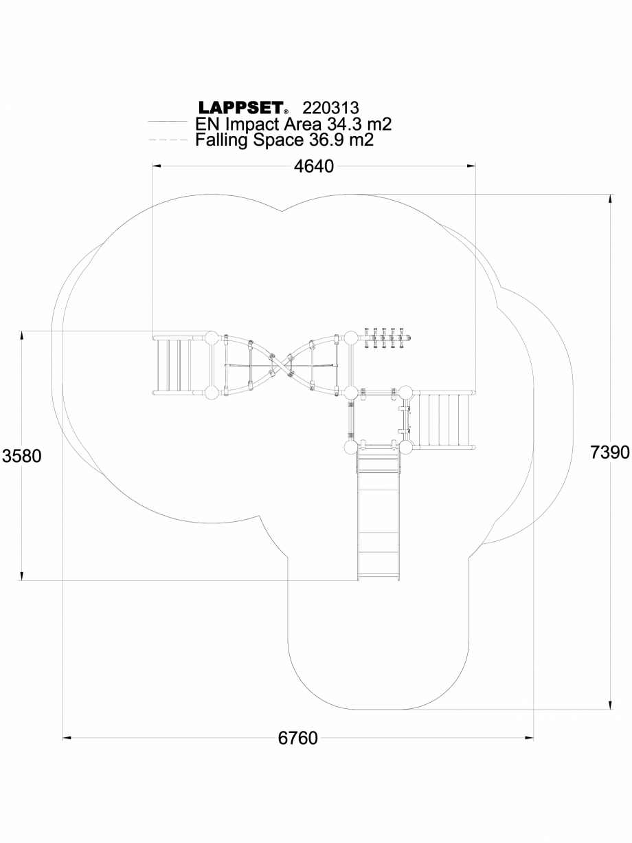 Pagina 1-CAD-DWG Echipament de joaca pentru copii - 220313(1) LAPPSET Detaliu de produs CLOXX 
