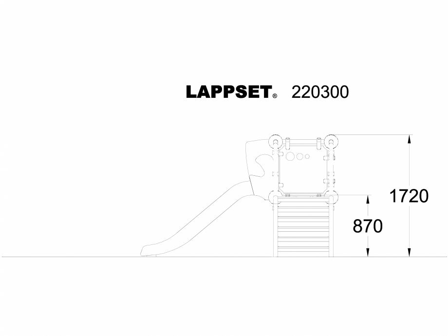 Pagina 1-CAD-DWG Echipament de joaca pentru copii - 220300 LAPPSET Detaliu de produs CLOXX 