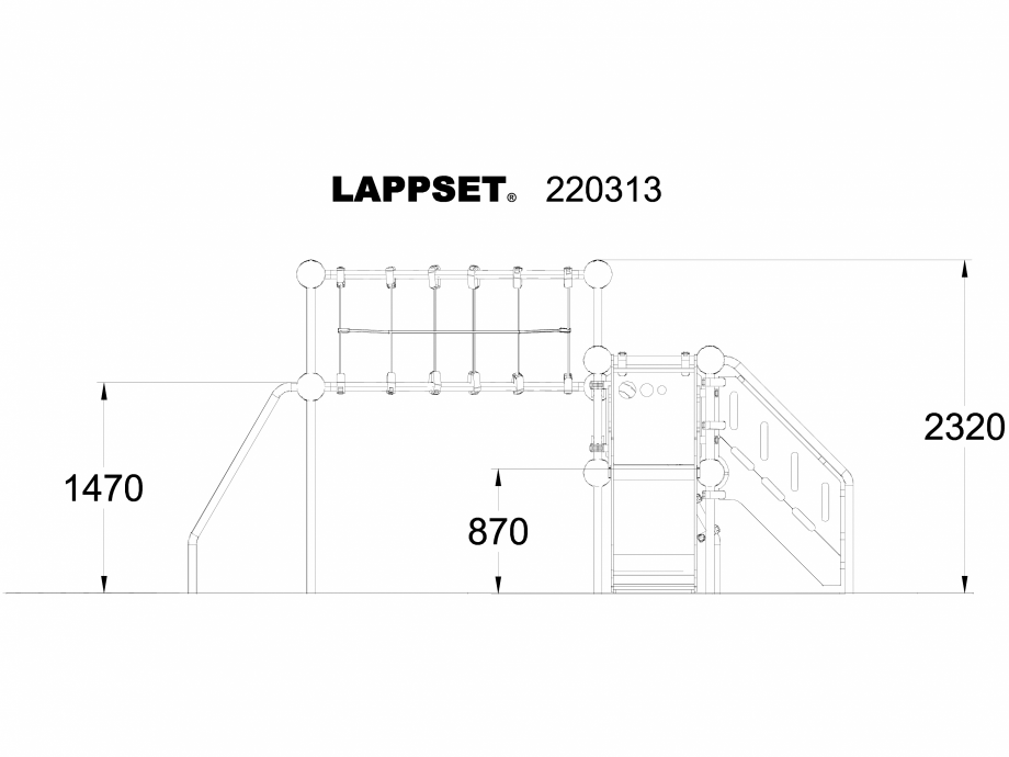 Pagina 1-CAD-DWG Echipament de joaca pentru copii - 220313 LAPPSET Detaliu de produs CLOXX 