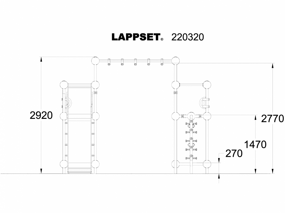 Pagina 1-CAD-DWG Echipament de joaca pentru copii - 220320(1) LAPPSET Detaliu de produs CLOXX 