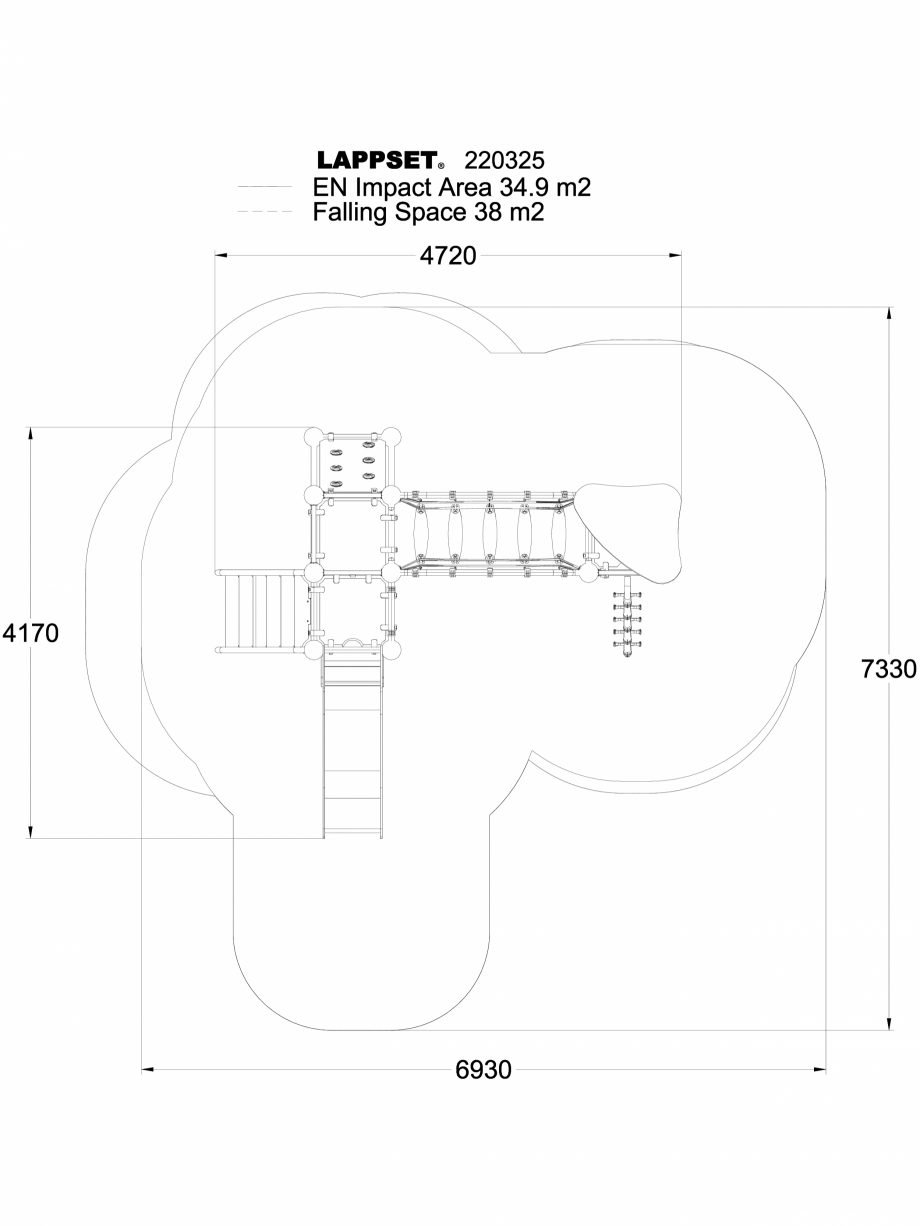 Pagina 1-CAD-DWG Echipament de joaca pentru copii - 220325(1) LAPPSET Detaliu de produs CLOXX 