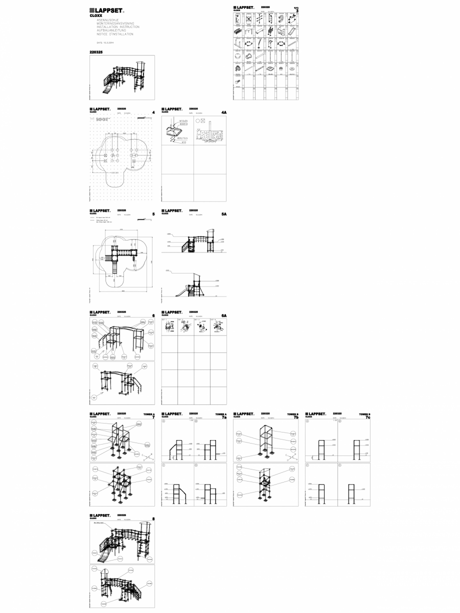 Pagina 1-CAD-DWG Echipament de joaca pentru copii - 220325(2) LAPPSET Detaliu de produs CLOXX 
