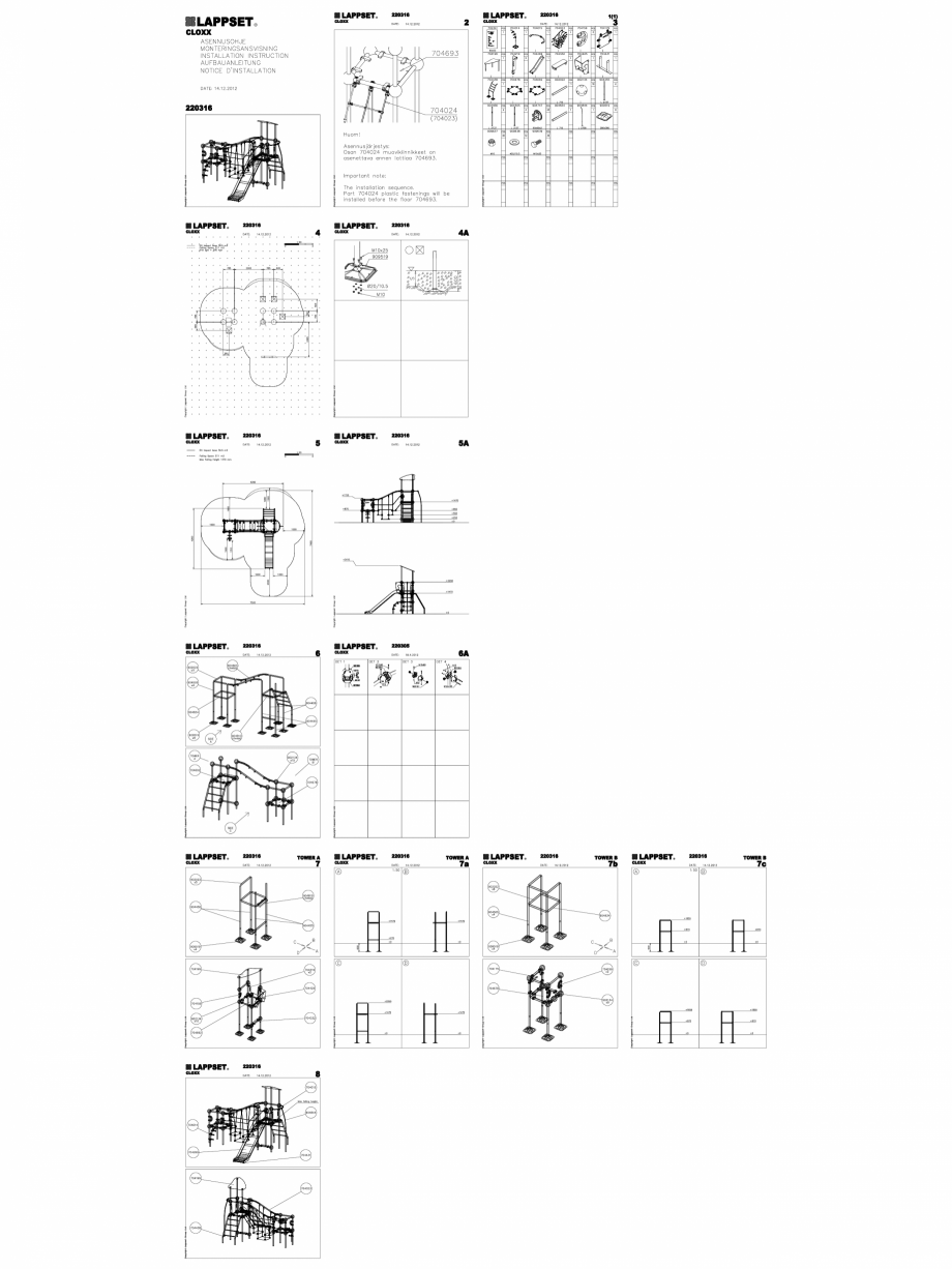 Pagina 1-CAD-DWG Echipament de joaca pentru copii - 220316(2) LAPPSET Detaliu de produs CLOXX 