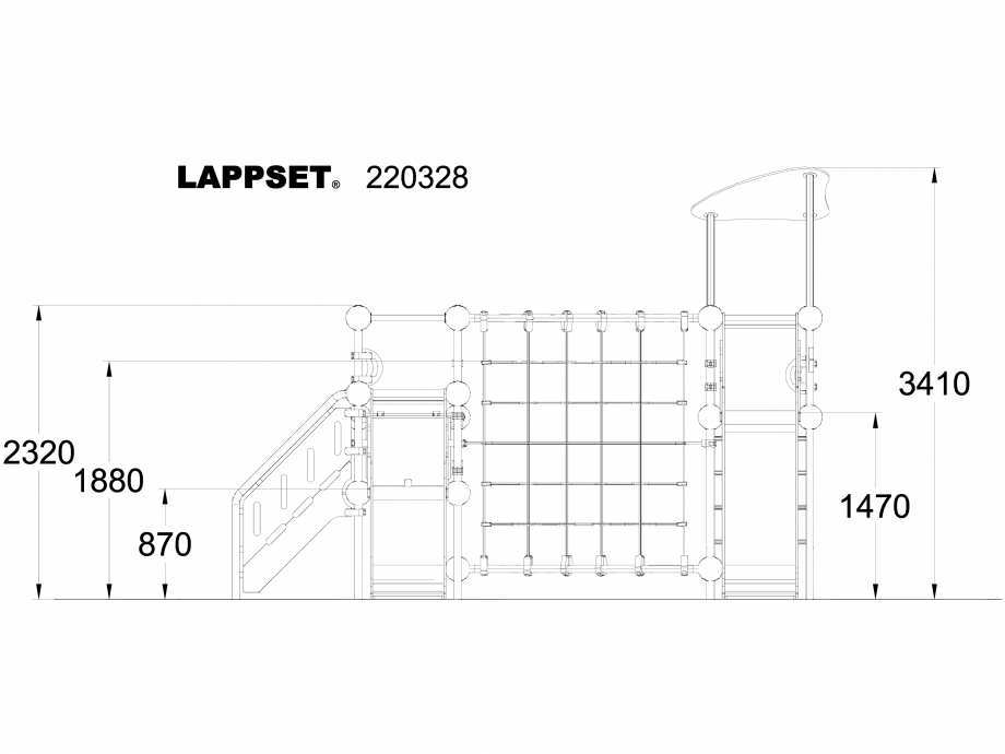 Pagina 1-CAD-DWG Echipament de joaca pentru copii - 220328 LAPPSET Detaliu de produs CLOXX 