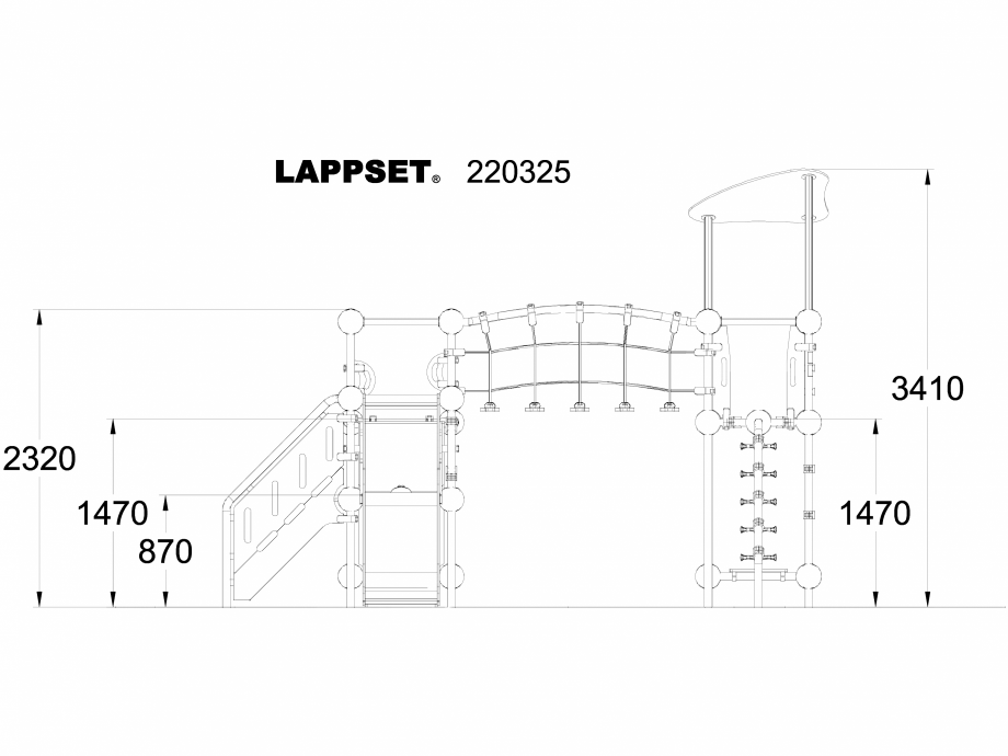 Pagina 1 - CAD-DWG Echipament de joaca pentru copii - 220325 LAPPSET Detaliu de produs CLOXX 