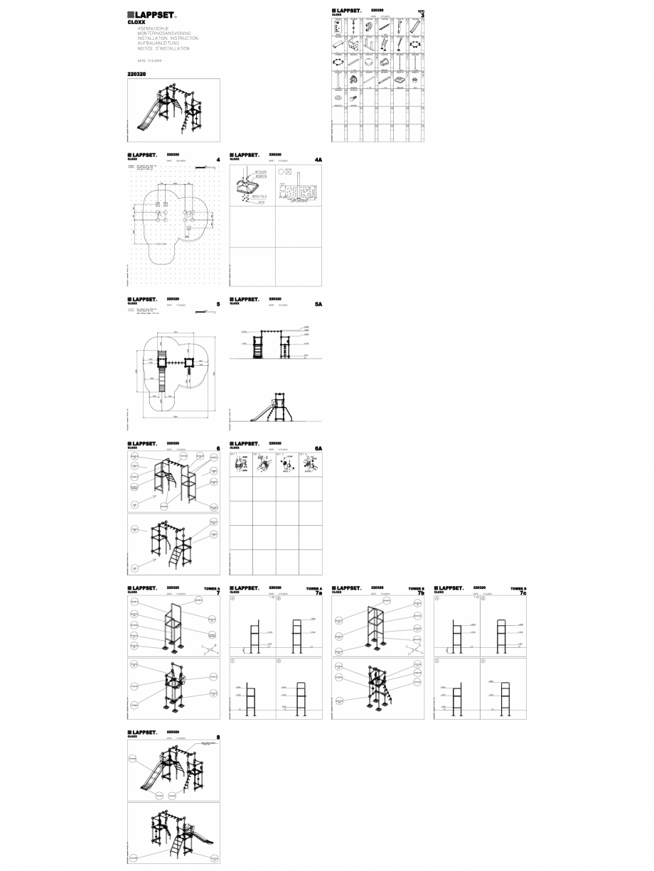 Pagina 1-CAD-DWG Echipament de joaca pentru copii - 220320(2) LAPPSET Detaliu de produs CLOXX 