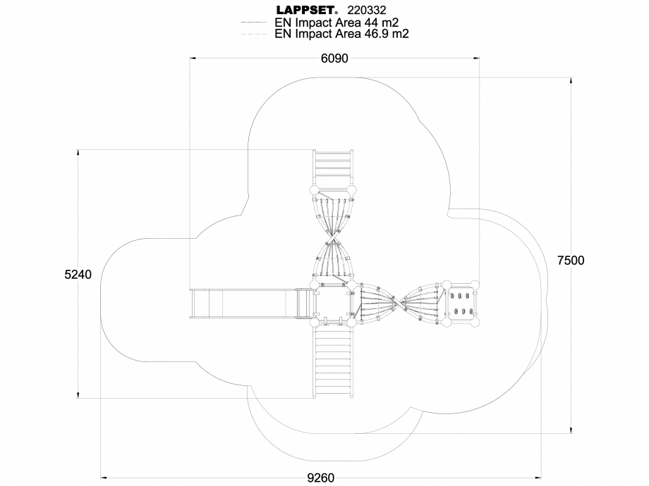 Pagina 1-CAD-DWG Echipament de joaca pentru copii - 220332(1) LAPPSET Detaliu de produs CLOXX 