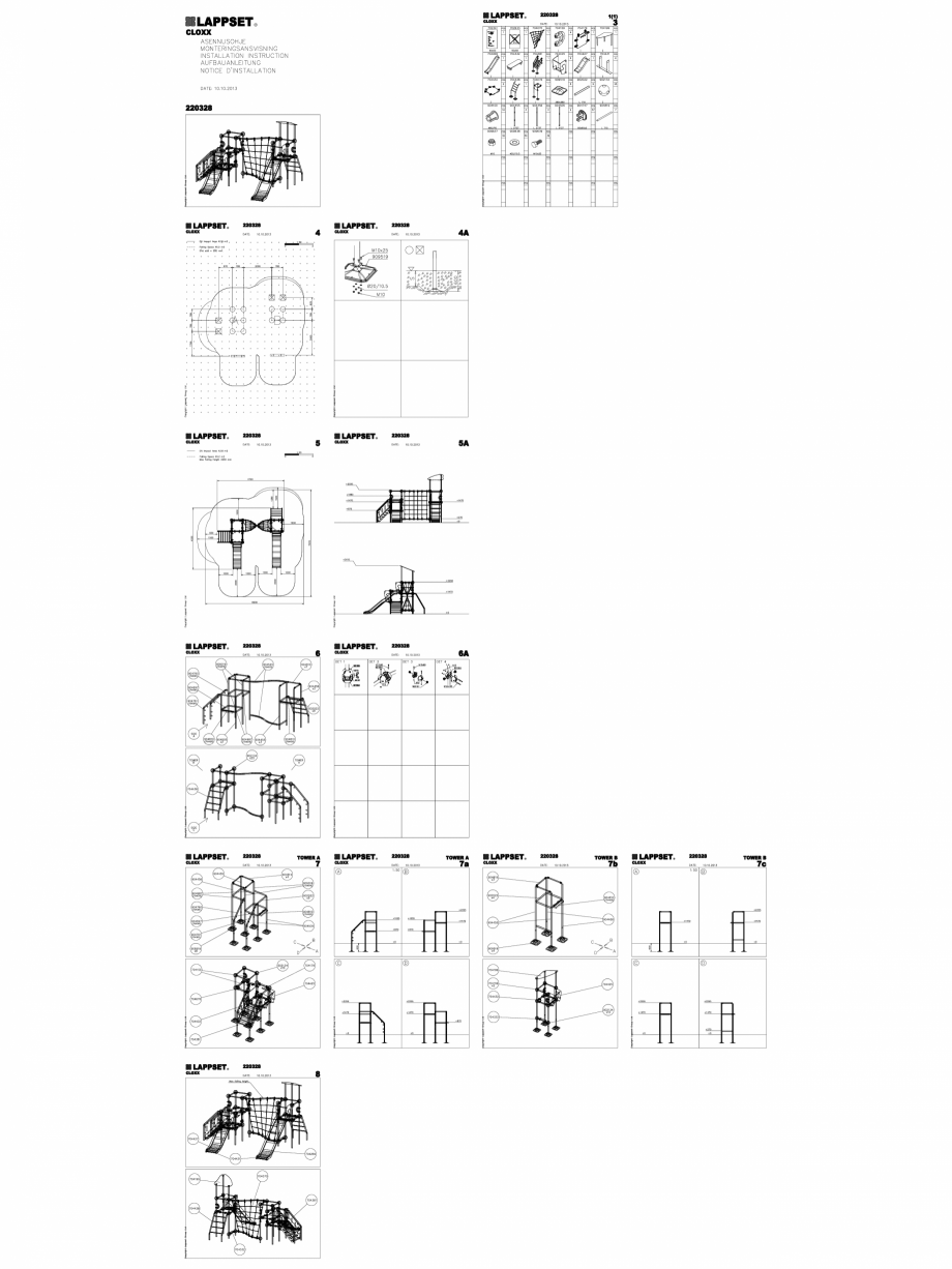 Pagina 1-CAD-DWG Echipament de joaca pentru copii - 220328(2) LAPPSET Detaliu de produs CLOXX 