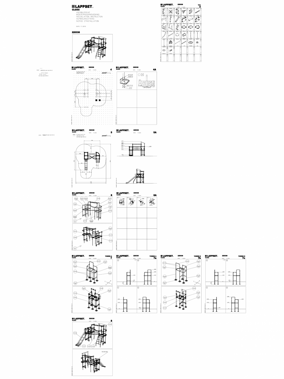 Pagina 1-CAD-DWG Echipament de joaca pentru copii - 220338(2) LAPPSET Detaliu de produs CLOXX 