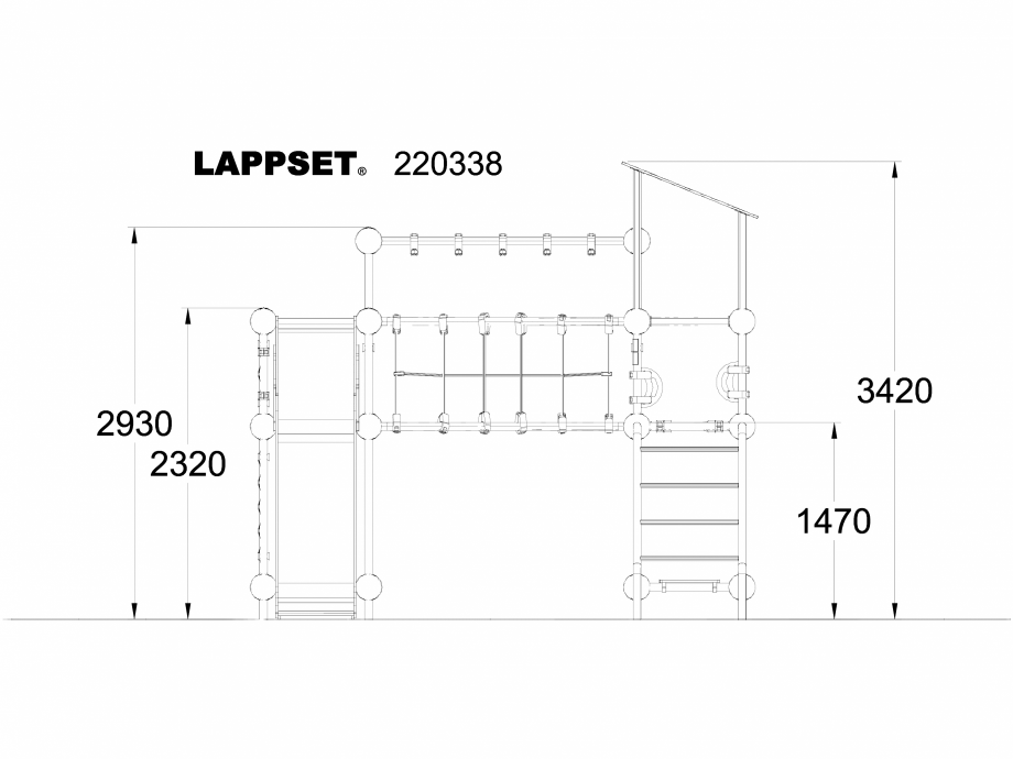 Pagina 1-CAD-DWG Echipament de joaca pentru copii - 220338 LAPPSET Detaliu de produs CLOXX 
