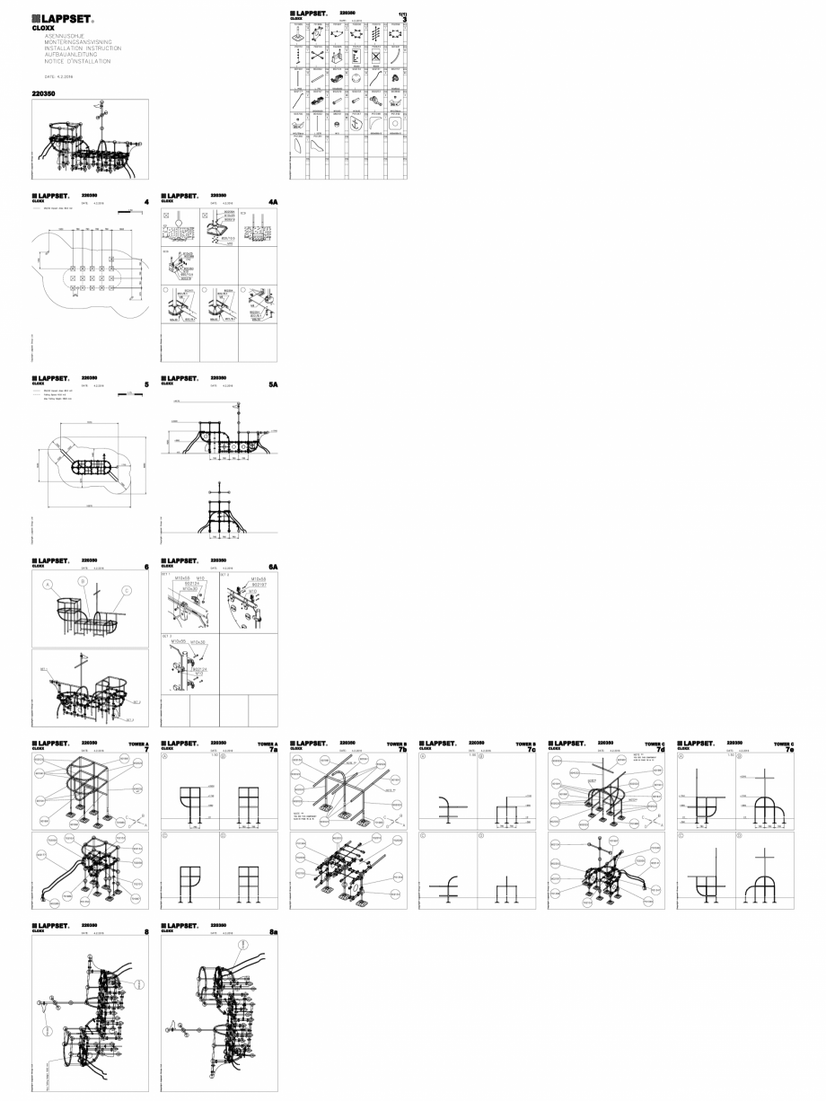Pagina 1-CAD-DWG Echipament de joaca pentru copii - 220350(2) LAPPSET Detaliu de produs CLOXX 