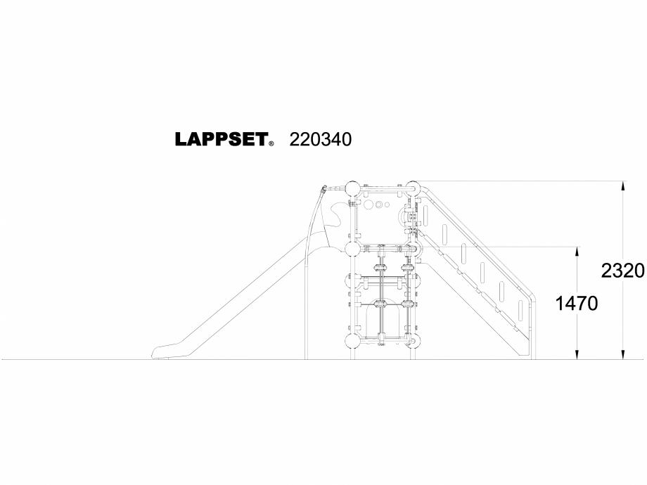 Pagina 1-CAD-DWG Echipament de joaca pentru copii - 220340 LAPPSET Detaliu de produs CLOXX 