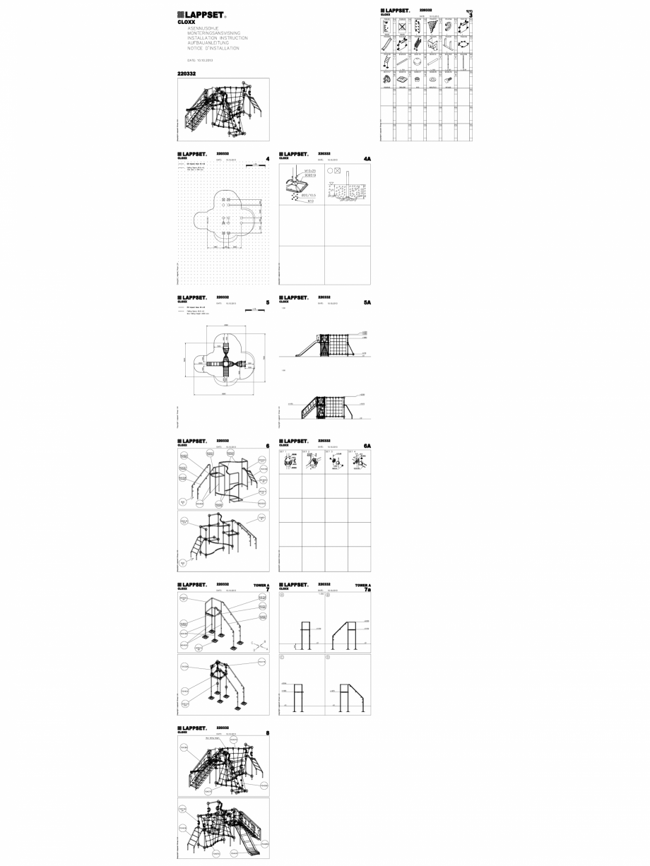 Pagina 1-CAD-DWG Echipament de joaca pentru copii - 220332(2) LAPPSET Detaliu de produs CLOXX 