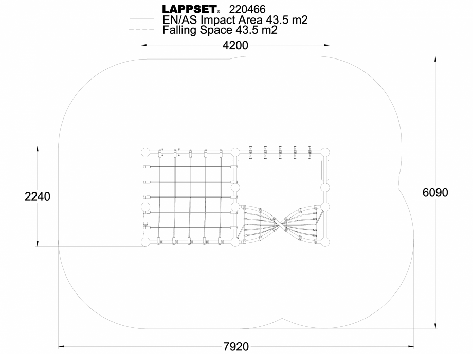 Pagina 1 - CAD-DWG Echipament de joaca pentru copii - 220466(1) LAPPSET Detaliu de produs CLOXX 