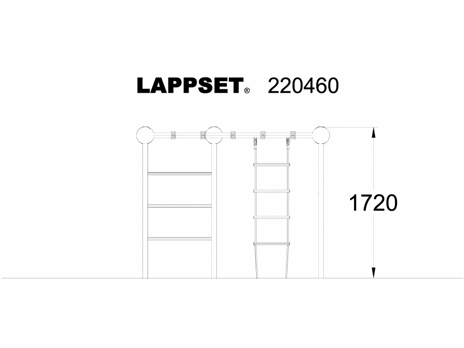 Pagina 1-CAD-DWG Echipament de joaca pentru copii - 220460 LAPPSET Detaliu de produs CLOXX 