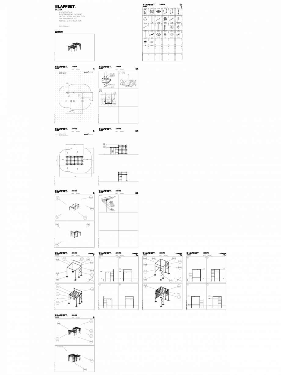 Pagina 1-CAD-DWG Echipament de joaca pentru copii - 220470(2) LAPPSET Detaliu de produs CLOXX 