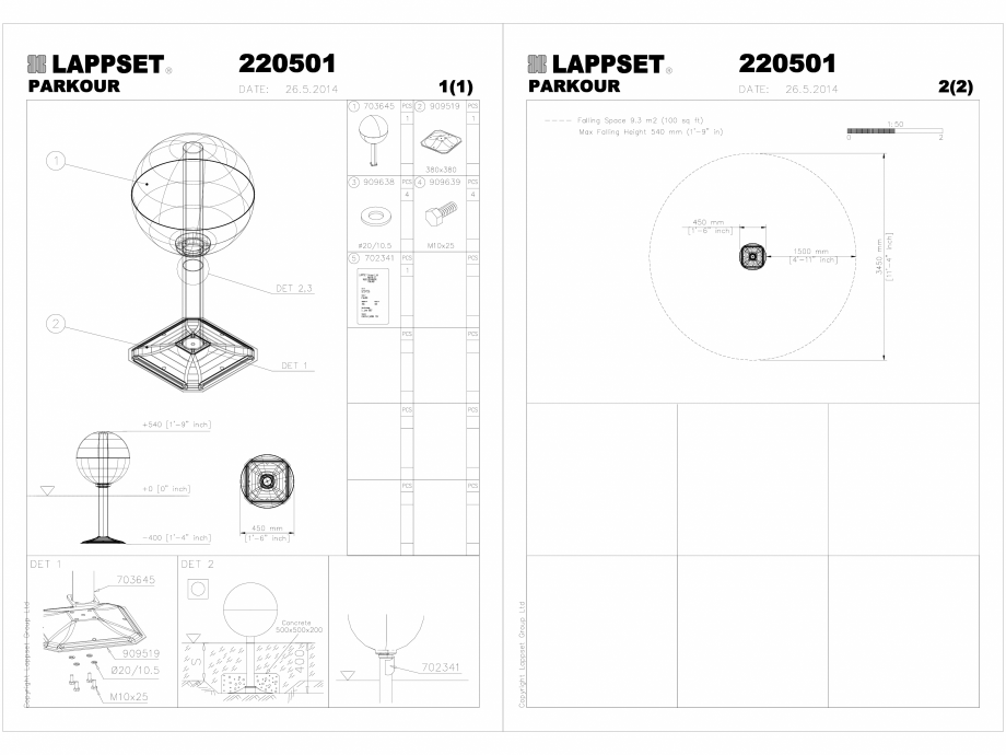 Pagina 1-CAD-DWG Echipament de joaca pentru copii - 220501(1) LAPPSET Detaliu de produs CLOXX 