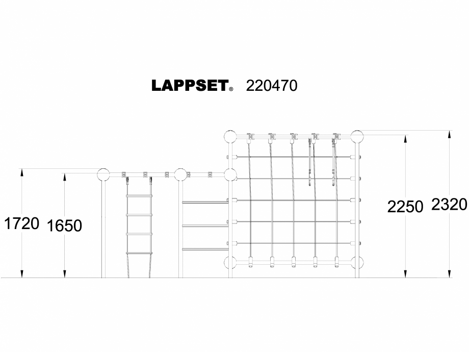 Pagina 1-CAD-DWG Echipament de joaca pentru copii - 220470 LAPPSET Detaliu de produs CLOXX 