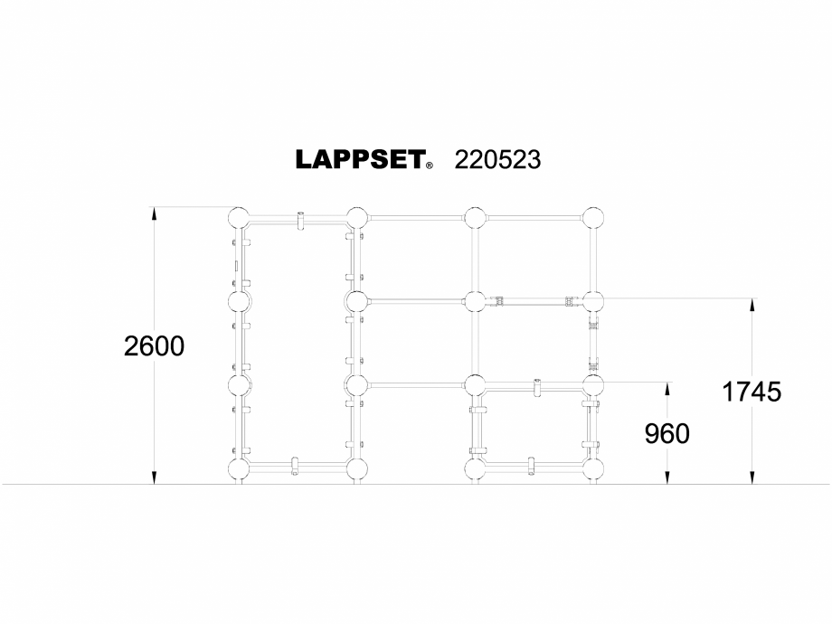 Pagina 1 - CAD-DWG Echipament de joaca pentru copii - 220523 LAPPSET Detaliu de produs CLOXX 