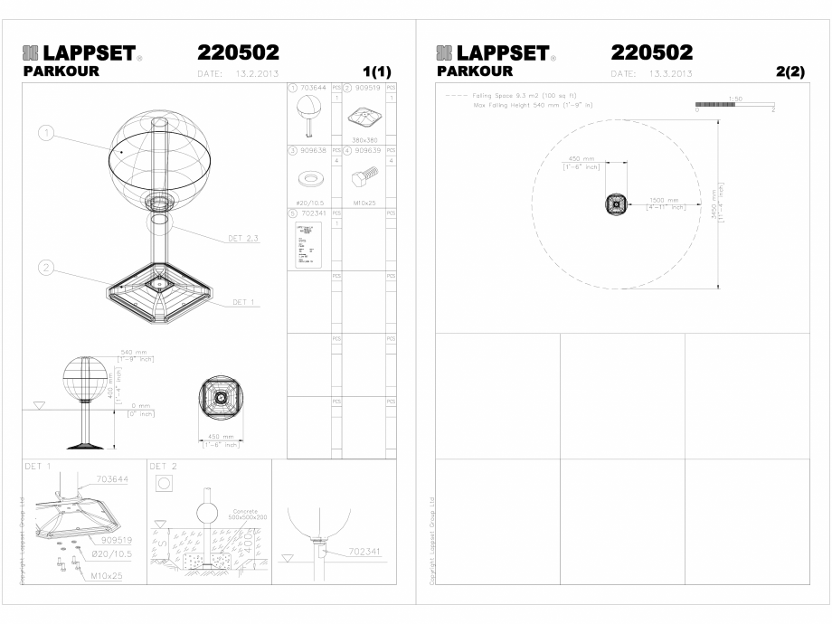 Pagina 1 - CAD-DWG Echipament de joaca pentru copii - 220502(1) LAPPSET Detaliu de produs CLOXX 