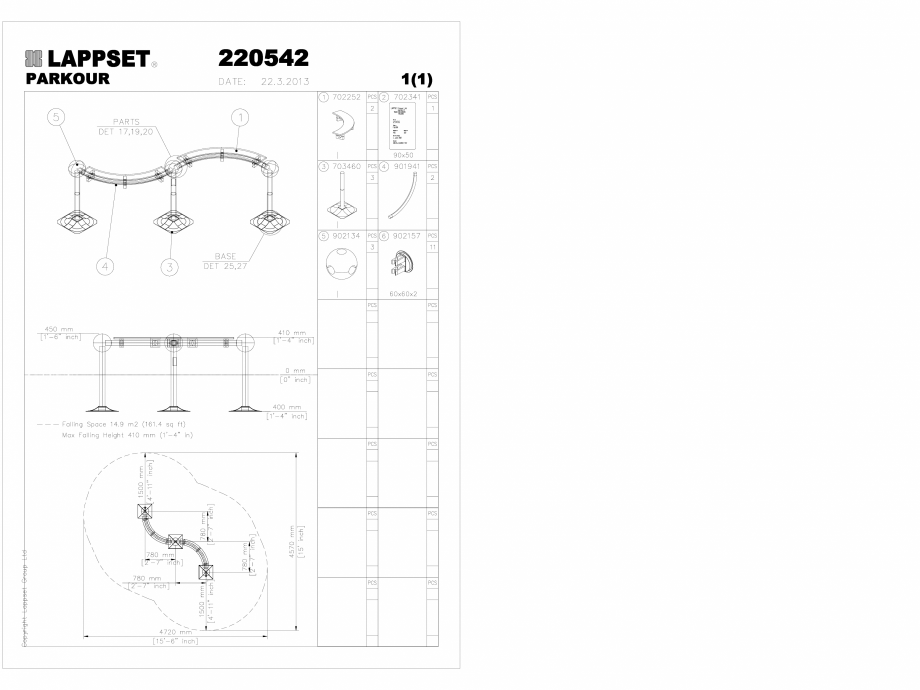 Pagina 1-CAD-DWG Echipament de joaca pentru copii - 220542(1) LAPPSET Detaliu de produs CLOXX 