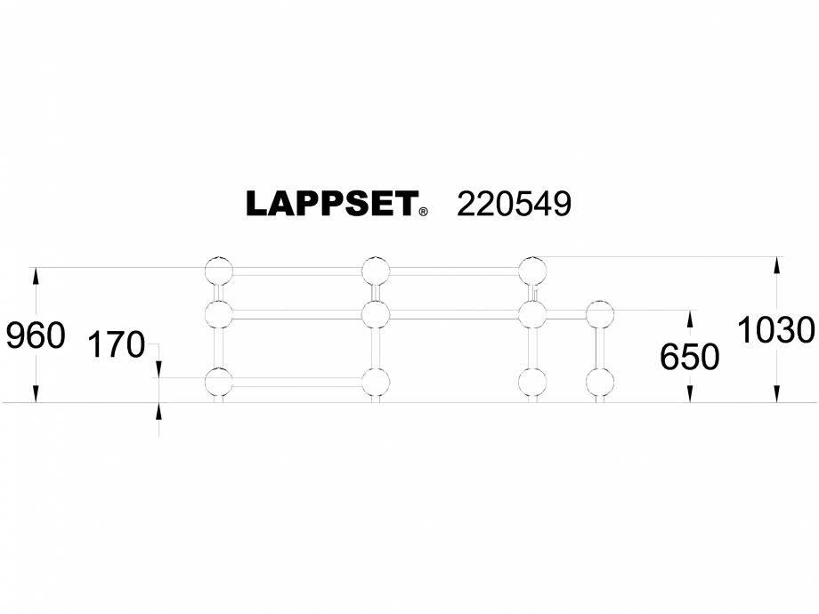 Pagina 1-CAD-DWG Echipament de joaca pentru copii - 220549 LAPPSET Detaliu de produs CLOXX 