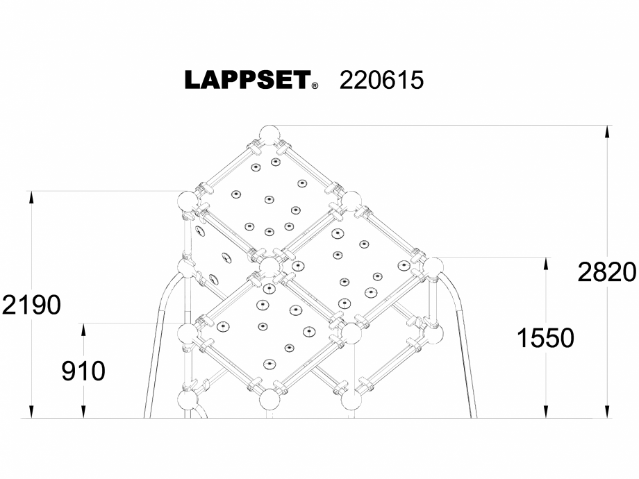 Pagina 1-CAD-DWG Echipament de joaca pentru copii - 220615 LAPPSET Detaliu de produs CLOXX 