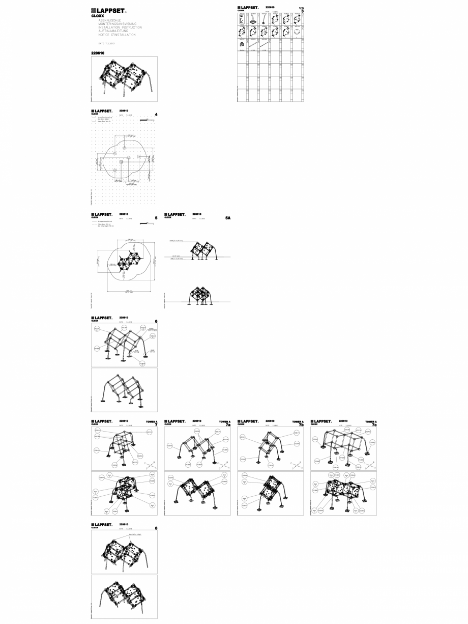 Pagina 1-CAD-DWG Echipament de joaca pentru copii - 220610(2) LAPPSET Detaliu de produs CLOXX 