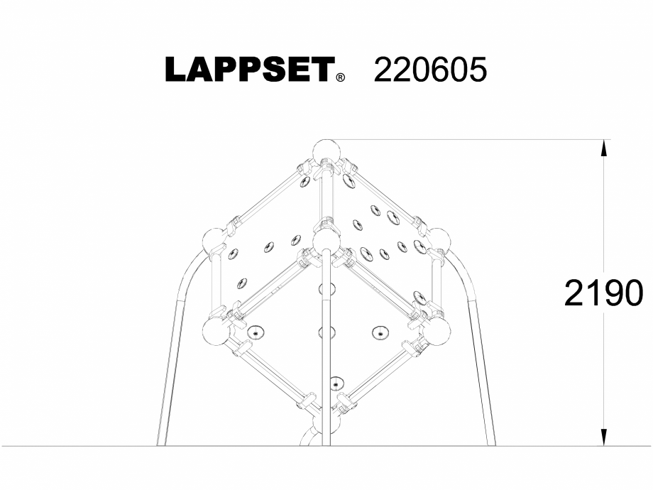 Pagina 1-CAD-DWG Echipament de joaca pentru copii - 220605 LAPPSET Detaliu de produs CLOXX 