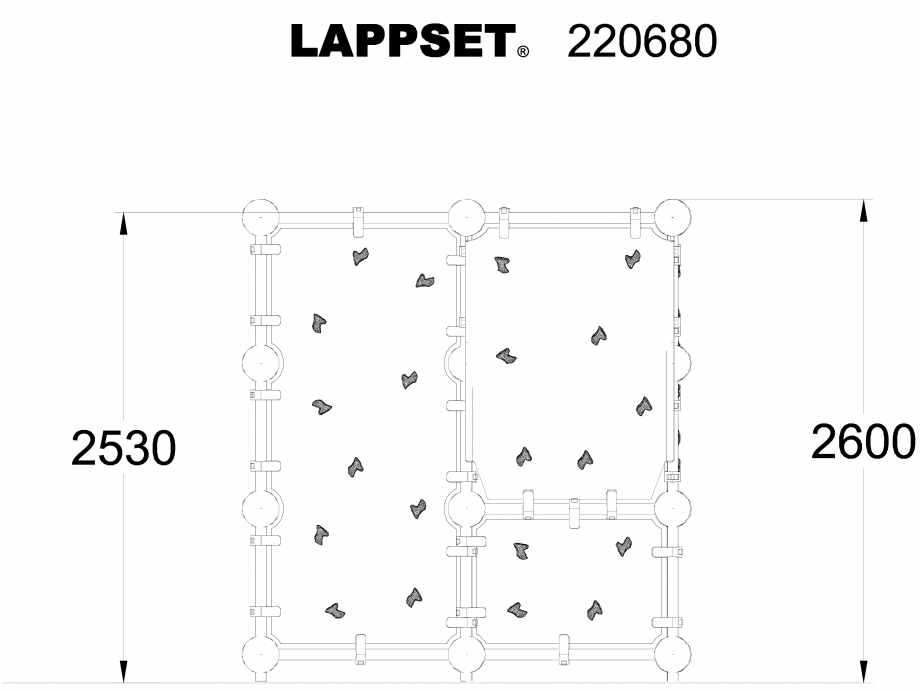 Pagina 1-CAD-DWG Echipament de joaca pentru copii - 220680 LAPPSET Detaliu de produs CLOXX 