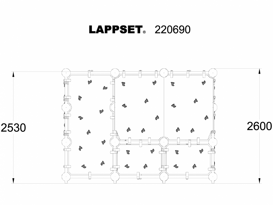 Pagina 1-CAD-DWG Echipament de joaca pentru copii - 220690 LAPPSET Detaliu de produs CLOXX 