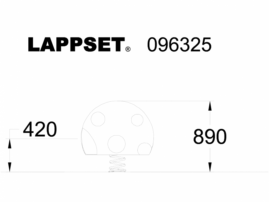 Pagina 1-CAD-DWG Echipament de joaca pentru copii sub 4 ani LADYBIRD SWING 096325 LAPPSET Detaliu de produs...