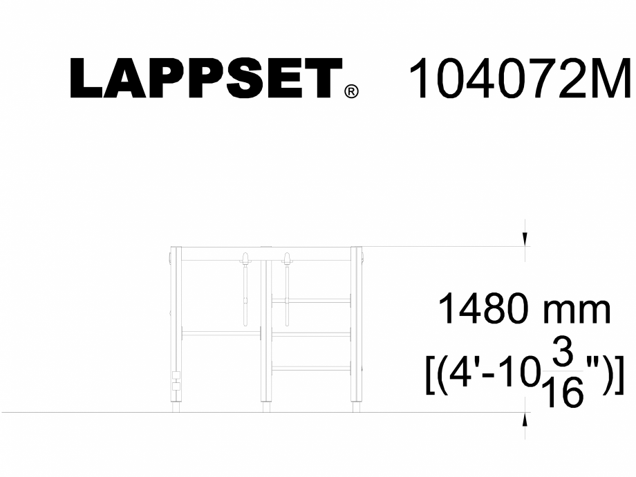 Pagina 1-CAD-DWG Echipament de joaca pentru copii sub 4 ani Cadru de catarat 104072M LAPPSET Detaliu de...