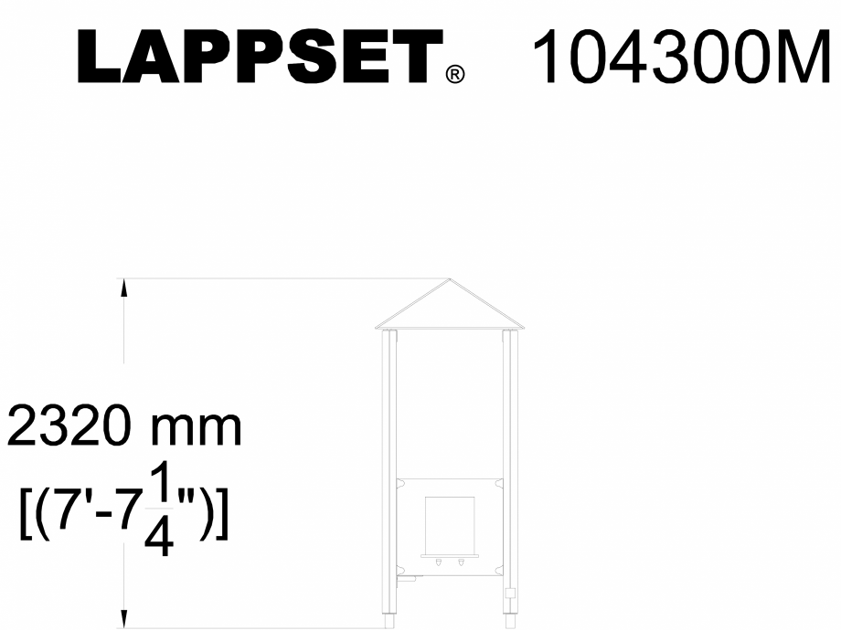 Pagina 1-CAD-DWG Echipament de joaca pentru copii sub 4 ani PLAY HOUSE 104300M LAPPSET Detaliu de produs...