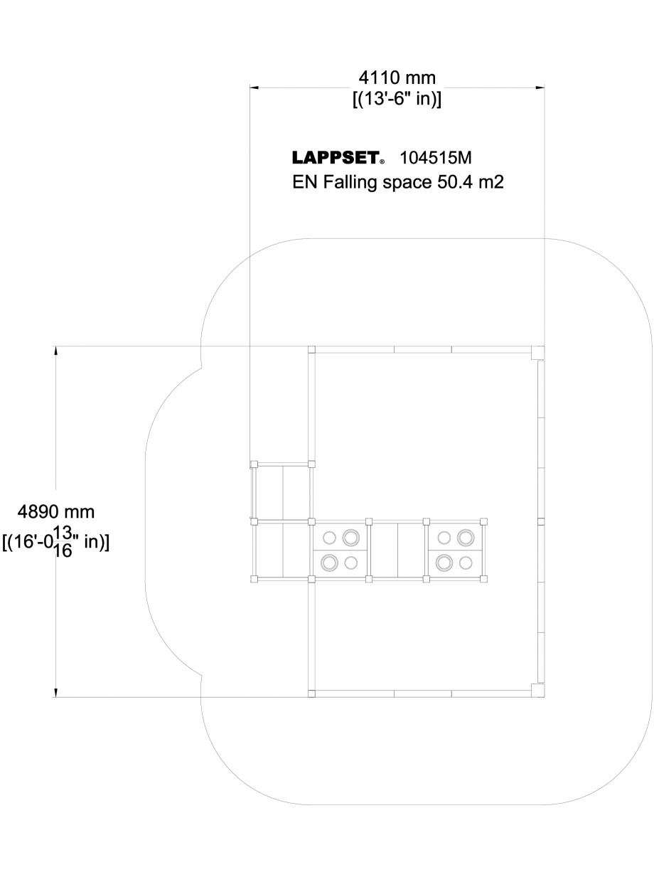 Pagina 1-CAD-DWG Echipament de joaca pentru copii sub 4 ani LINNEA 104515M - vedere de sus LAPPSET Detaliu de...