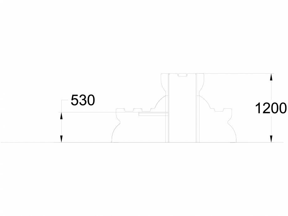 Pagina 1-CAD-DWG Echipament de joaca pentru copii sub 4 ani Castel M96009 - vedere din lateral LAPPSET...