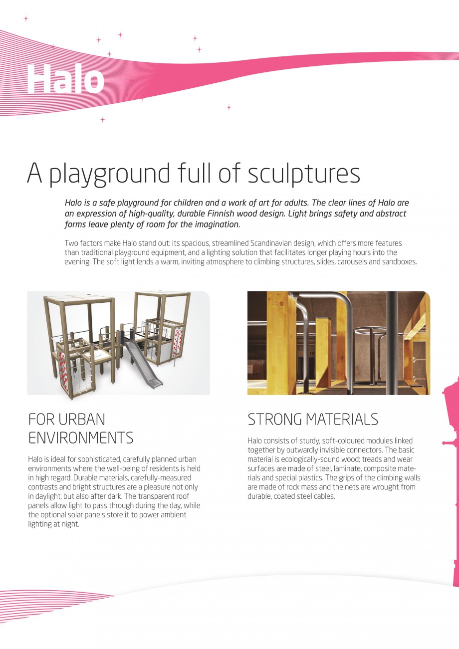 Pagina 2-Echipamente de joaca pentru copii LAPPSET HALO Catalog, brosura Engleza 