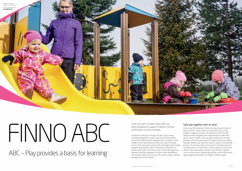 Pagina 33-Echipamente de joaca pentru copii LAPPSET NEW FINNO, HALO, CLOXX, FLORA, FINNO ABC, CLOVER Catalog, ...